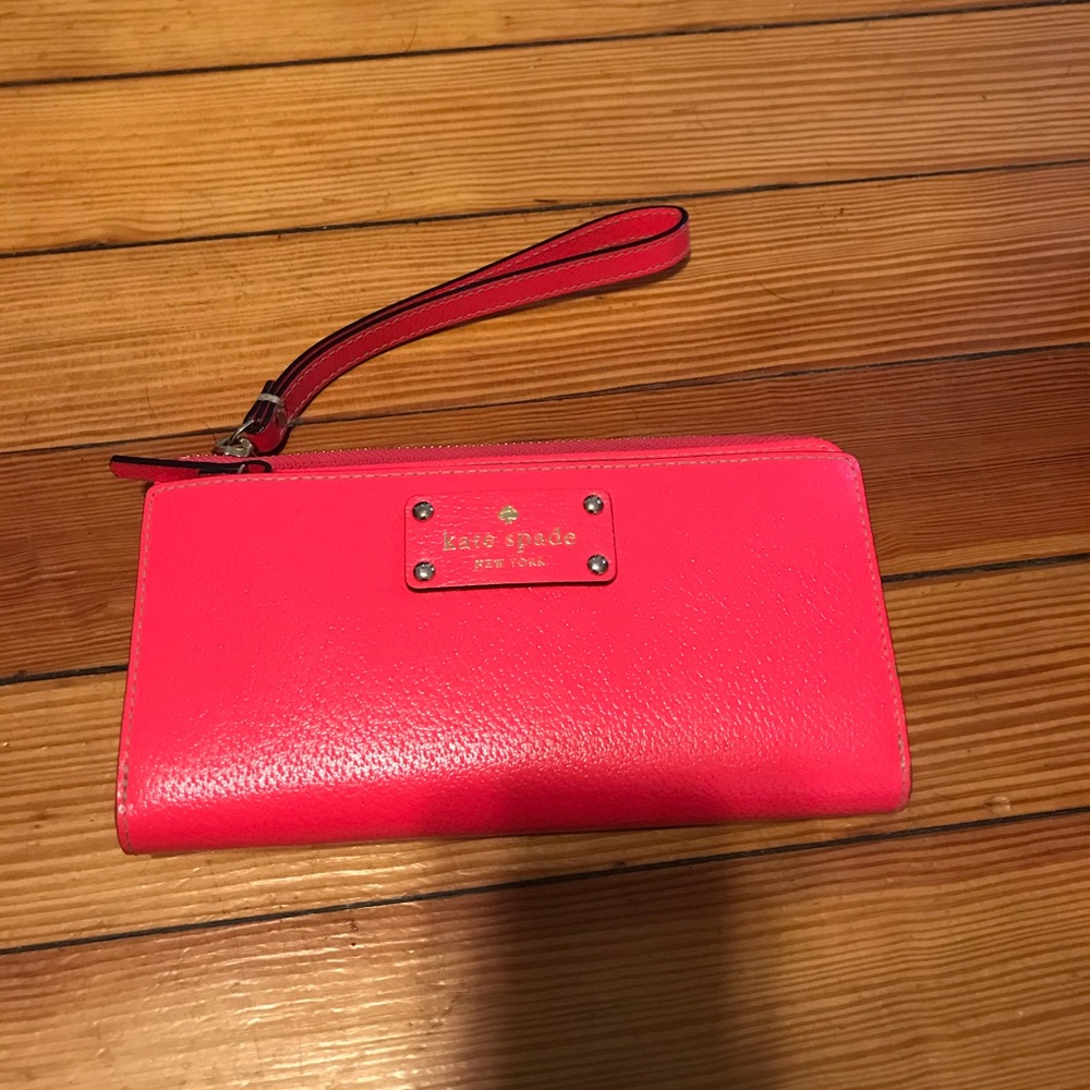 Kate Spade hot pink wristlet